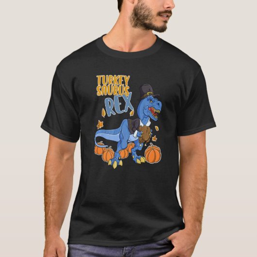 T-shirt Turquie Saurus Rex I Trex Pilgrim Casquette I Dino (Devant)