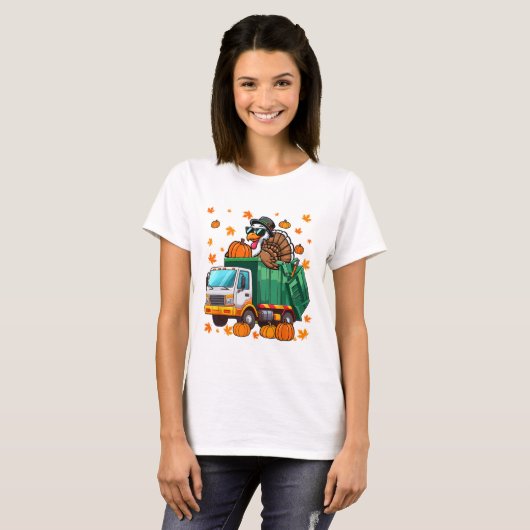 T-shirt Turquie Sungles Conduite Garge Camion Thanksgiving (Devant entier)