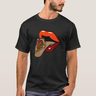 T-shirt Turquie Tongue Out Thanksgiving Day Lièvres Automn