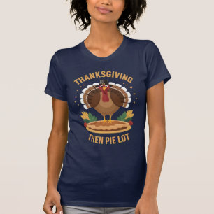 T-shirt Turquie Trot, Puis Tarte Lot Minimaliste Thanksgiv