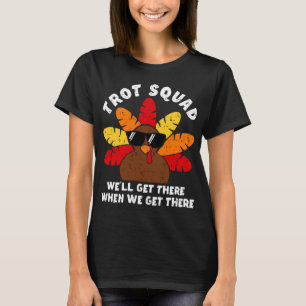 T-shirt Turquie Trot Squad Race Drôle Thanksgiving Running