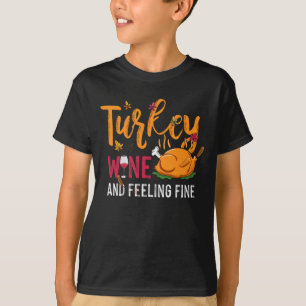 T-shirt Turquie Vin & Sentiment fin drôle Thanksgiving