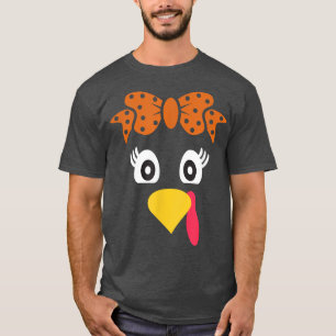 T-shirt Turquie Visage fille Retro Bow costume de famille