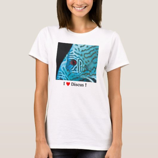 T-shirt Turquoise Blue Discus (Devant)
