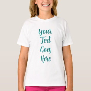 T-shirt Turquoise Blue Green Custom Nom du texte Ajouter d