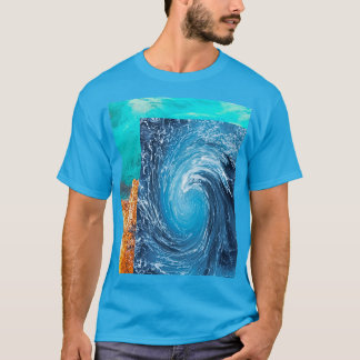 T-shirt Turquoise de Splash Mens de l'océan Pacifique