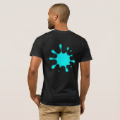 T-shirt turquoise d'éclaboussure de peintres (Dos entier)