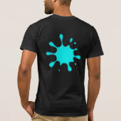 T-shirt turquoise d'éclaboussure de peintres (Dos)