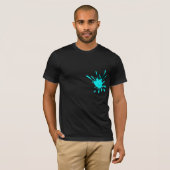 T-shirt turquoise d'éclaboussure de peintres (Devant entier)