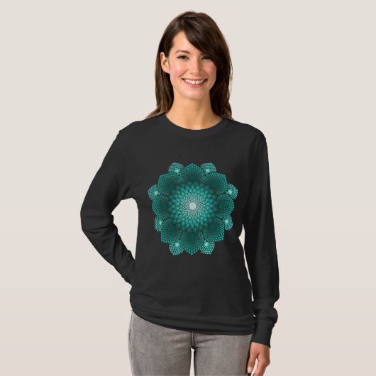 T-shirt Turquoise Dot Mandala (Devant entier)