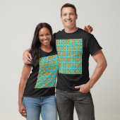 T-shirt Turquoise et Orange Trellis (Unisexe)