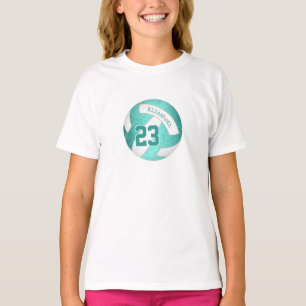 T-shirt turquoise gradient turquoise artsy girls volleybal