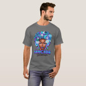 T-shirt Turquoise pour les femmes noires (Devant entier)