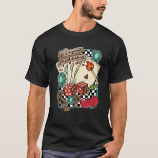 T-shirt Turquoise Rétro Western Far West Cowboy Cowgirl S