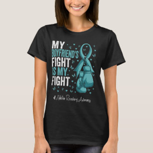 T-shirt Turquoise Ribbon Boyfriend Sensibilisation au réta