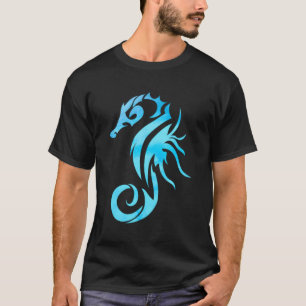 T-shirt Turquoise Seahorse Ocean Design