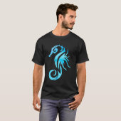 T-shirt Turquoise Seahorse Ocean Design (Devant entier)
