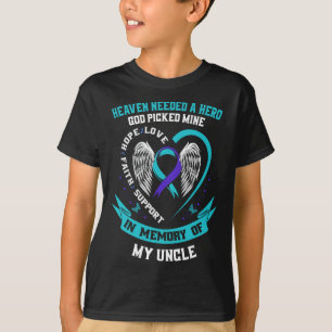 T-shirt Turquoise Violet Ruban Suicide Sensibilisation Che