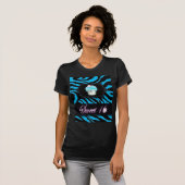 T-shirt Turquoise Zebra imprimé Sweet 16 (Devant entier)