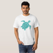 T-shirt Turtle Cute Bleu Océan Animal (Devant entier)