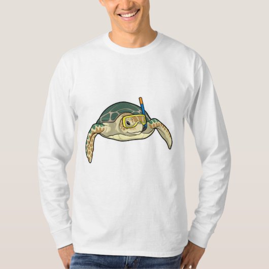 T-shirt Turtle Diver Snorkel (Devant)