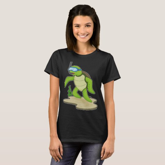 T-shirt Turtle Diver Snorkel (Devant entier)