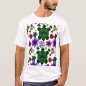 T-shirt Turtle floral pattern  (Devant)