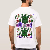 T-shirt Turtle floral pattern  (Dos)