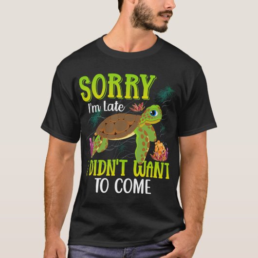 T-shirt Turtle-im-late (Devant)