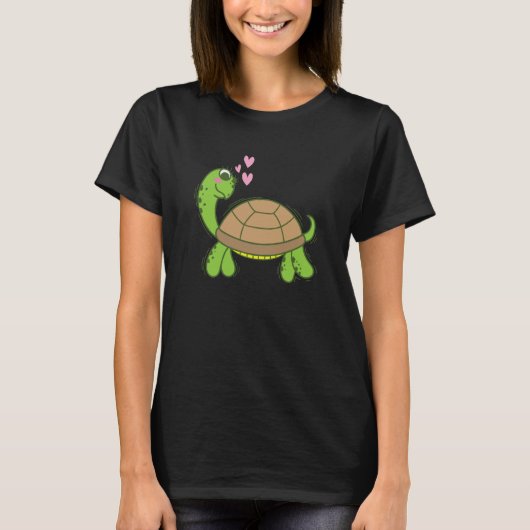 T-shirt Turtle is in Love Reptile Water (Devant)