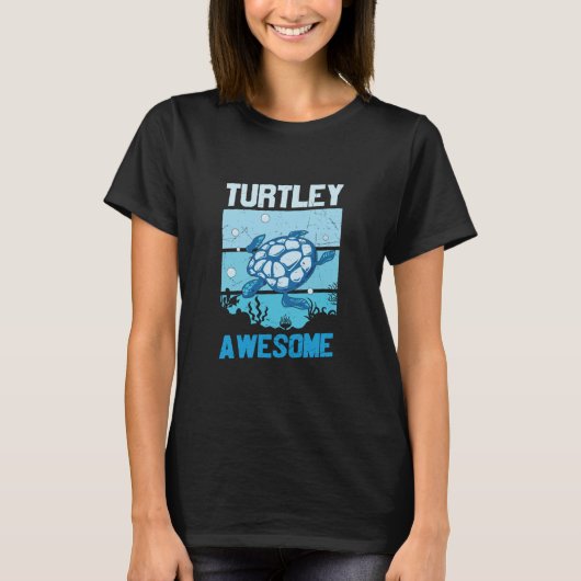 T-shirt Turtle Lover | Turtley Awesome (Devant)