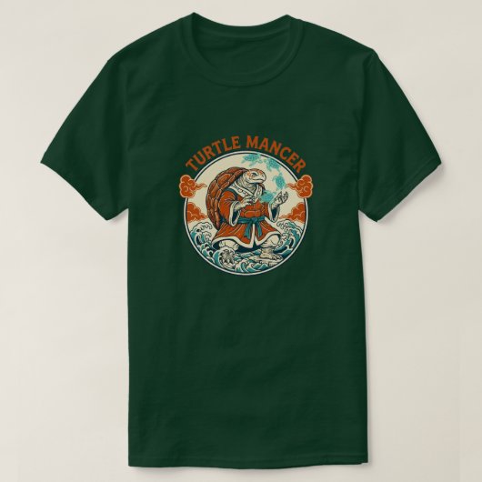 T-shirt Turtle Mancer Mystic Ocean Waves Japanese Art (Design devant)