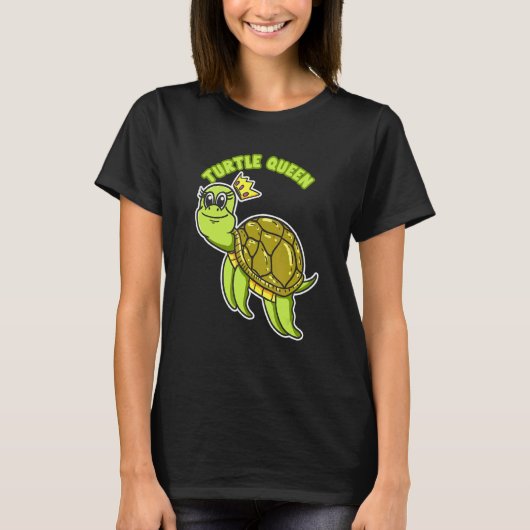 T-shirt Turtle Queen Reptile (Devant)