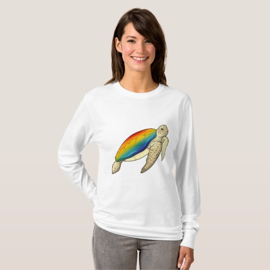 T-shirt Turtle Rainbow (Devant entier)