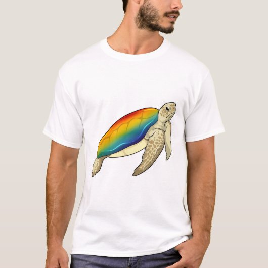 T-shirt Turtle Rainbow (Devant)