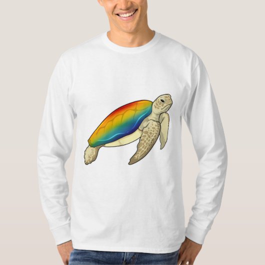 T-shirt Turtle Rainbow (Devant)