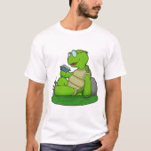 T-shirt Turtle Reading Book (Devant)