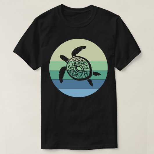 T-shirt Turtle Retro Graphic (Design devant)