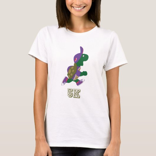 T-shirt Turtle Runner 5K - Violet (Devant)