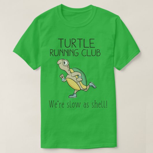 T-shirt Turtle Running Club Funny Turtle Running (Design devant)
