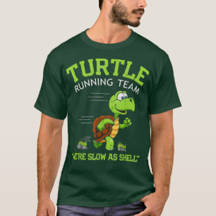 T-shirt Turtle Running Team drôle en disant sarcastique