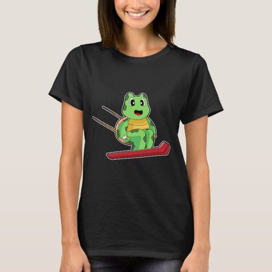 T-shirt Turtle Ski jumper Ski Winter sports (Devant)