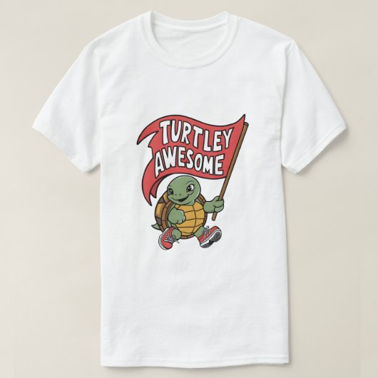 T-shirt Turtley Awesome Tortue Drapeau (Design devant)