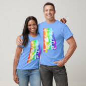 T-shirt Tuscaloosa Alabama Map Rainbow (Unisexe)
