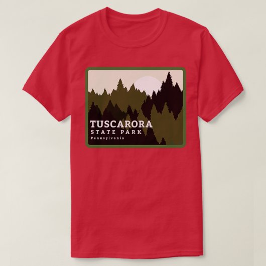 T-shirt Tuscarora State Park Pennsylvania Forest Sunrise (Design devant)