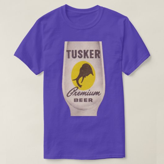 T-shirt Tusker Premium Beer Retro Defunct Breweriana (Design devant)