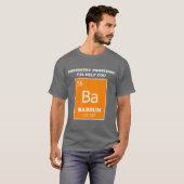 T-shirt Tuteur de chimie Pun Baryum (Devant entier)