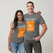 T-shirt Tuteur de chimie Pun Baryum (Unisexe)