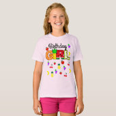 T-shirt Tutti frutti Fille d'anniversaire (Devant entier)