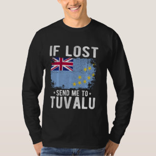 T-shirt Tuvalu Drapeau souvenir - Si perdu envoyez-moi à T